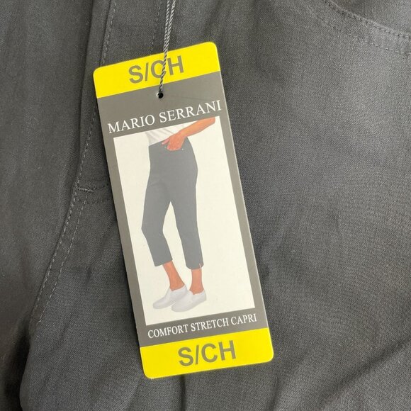 NEW Mario Serrani Women's S Black Comfort Stretch Capri Pants 23" Inseam - Picture 9 of 12